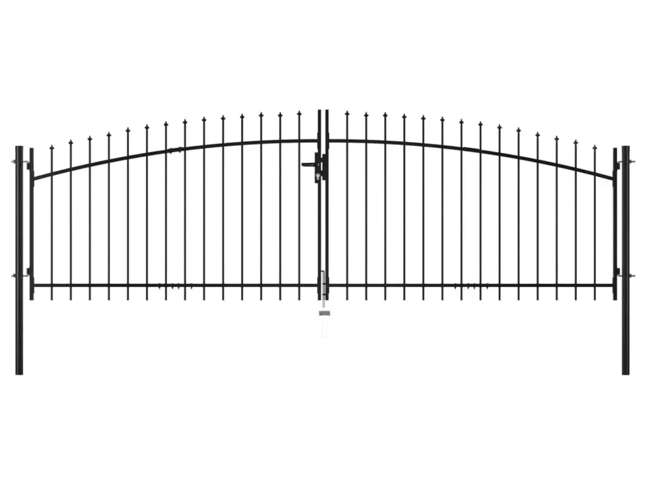 Billede 1 - Dobbelt hegnslåge med spydtop 400 x 200 cm