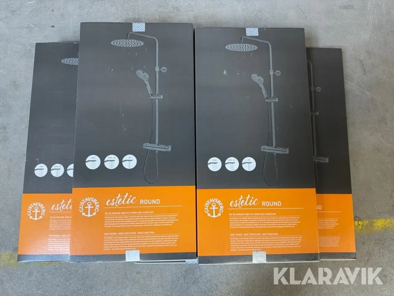 Billede 3 - Brusesæt til badeværelser Gustav Berg Estetic Round 5 styks