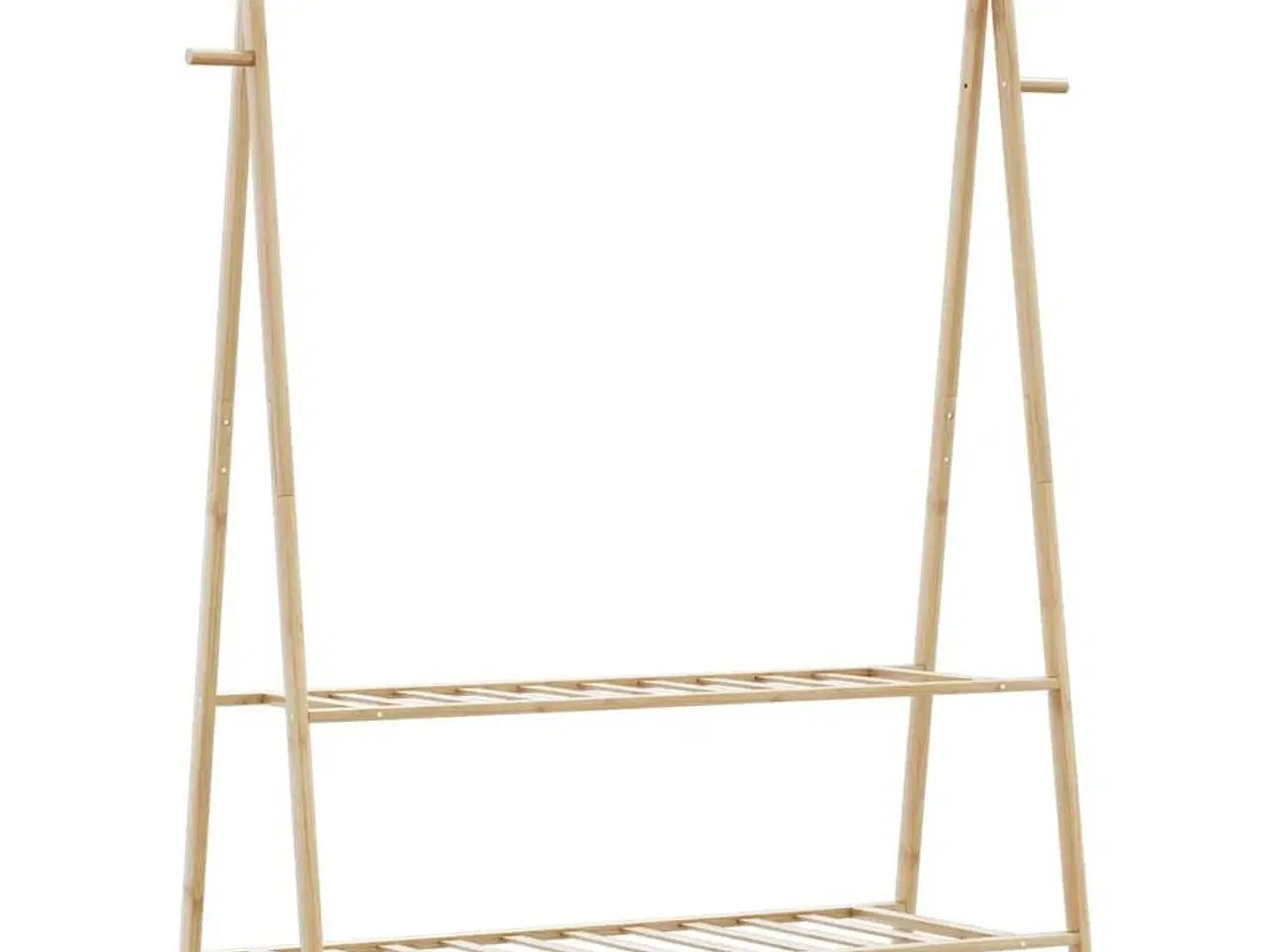 Billede 1 - Tøjstativ med hylder 132x45,5x150,5 cm bambus