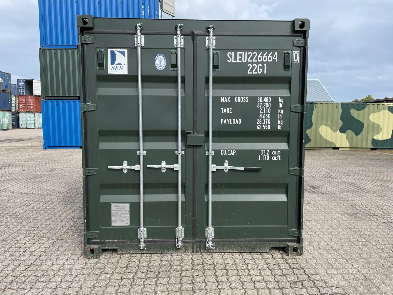 Billede 1 - 20´ fods Container i farve Ral: 6007 nye one way