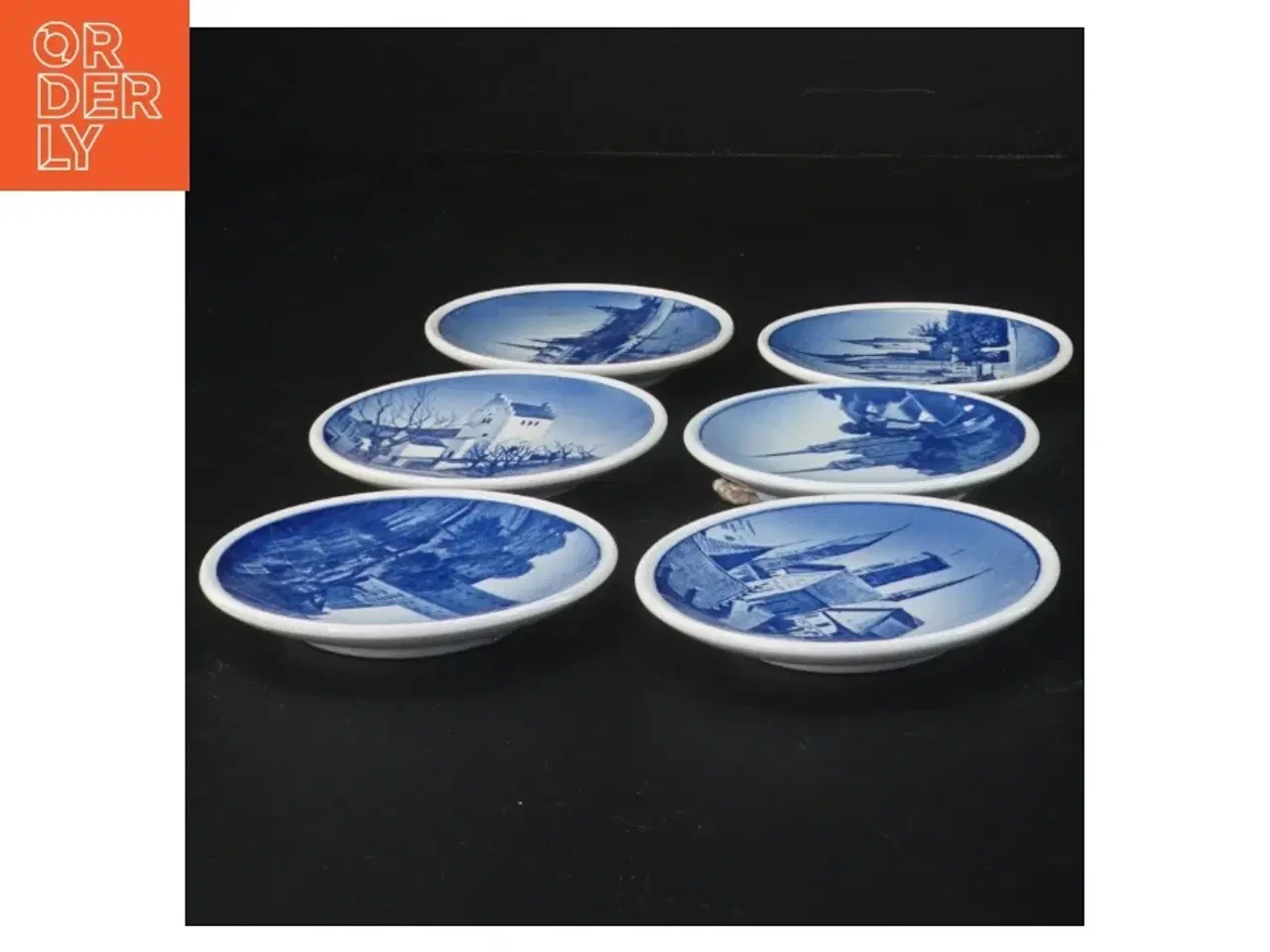 Billede 2 - Danish blå porcelæn plader fra Royal Copenhagen (str. Ø 8 cm. 6 styk)
