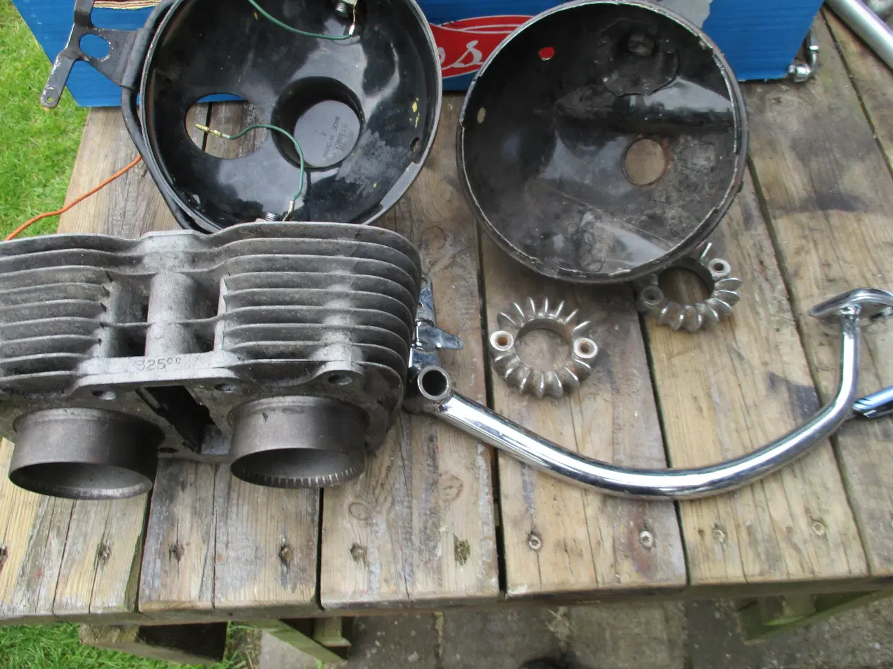 Billede 12 - Honda CB 350 Twin Tank, sideskjolde og mange dele