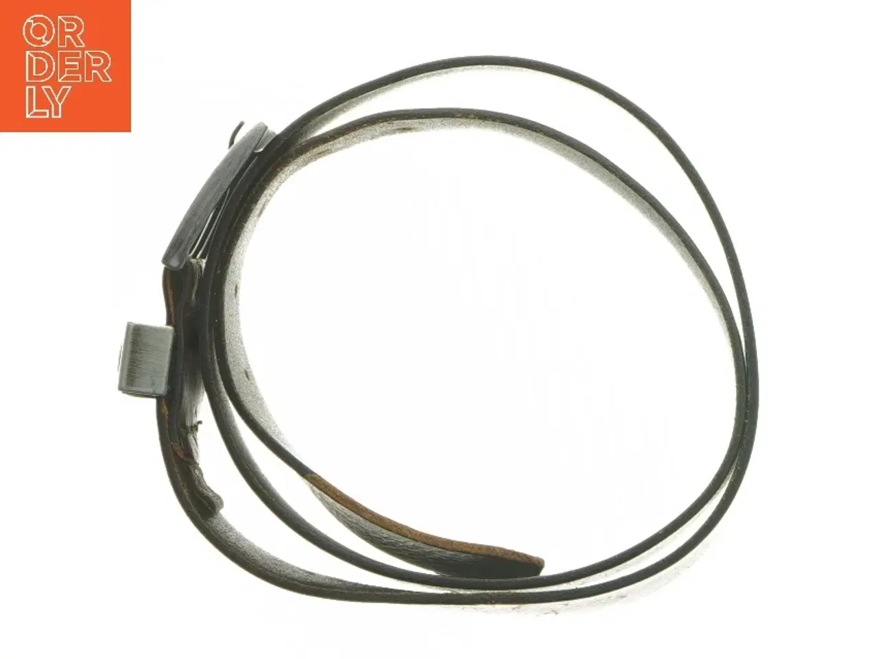 Billede 3 - Læderbælte med metalspænde fra Marlboro Classics (str. 103 cm)