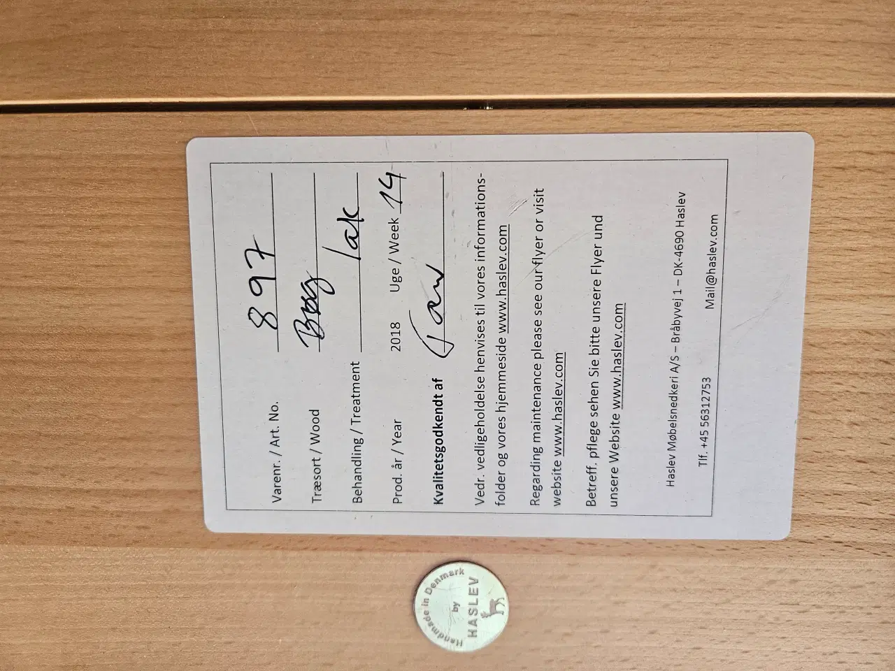 Billede 4 - Spisebord, rundt, udtrækbart i massiv bøg. 
