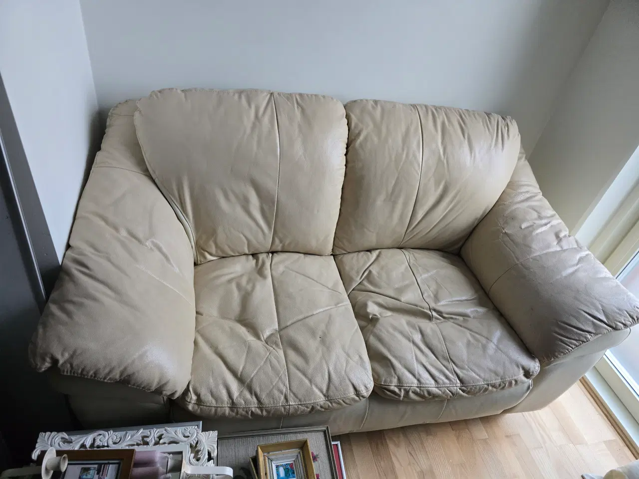 Billede 1 - Gratis, brugt lædersofa