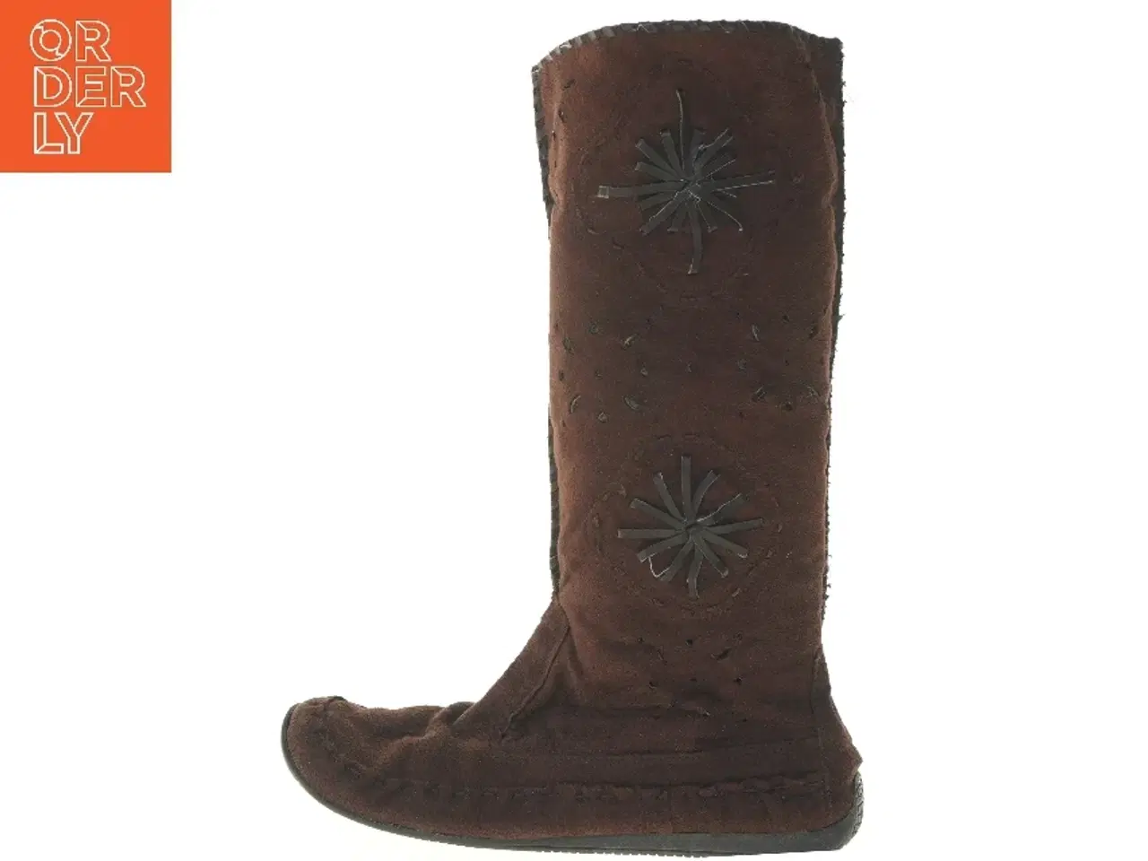 Billede 1 - Brune støvler med mønster (str. længde 28 cm)