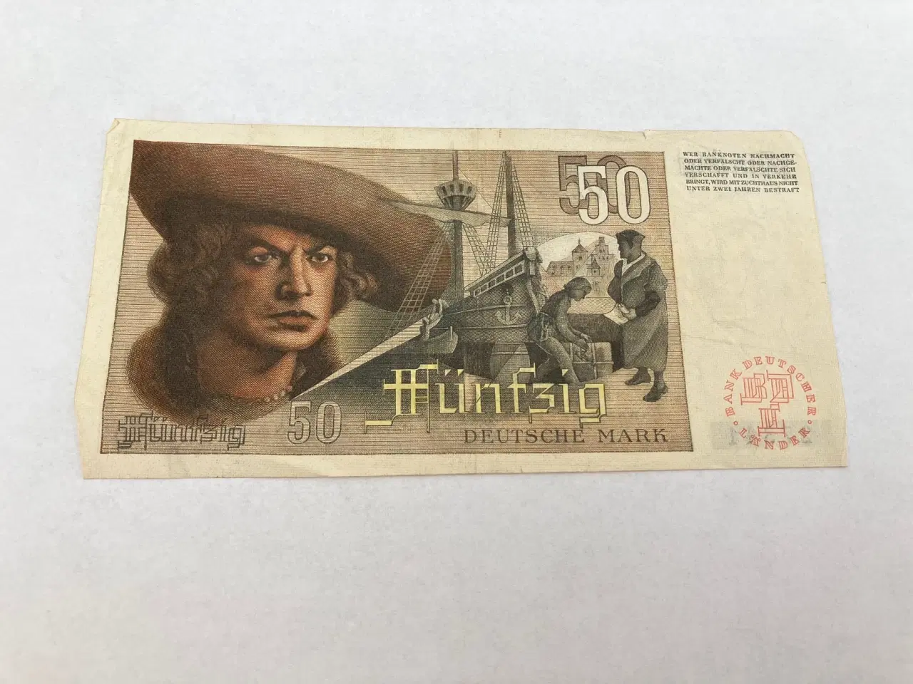 Billede 2 - 50 Deutsche Mark Germany - Slidt
