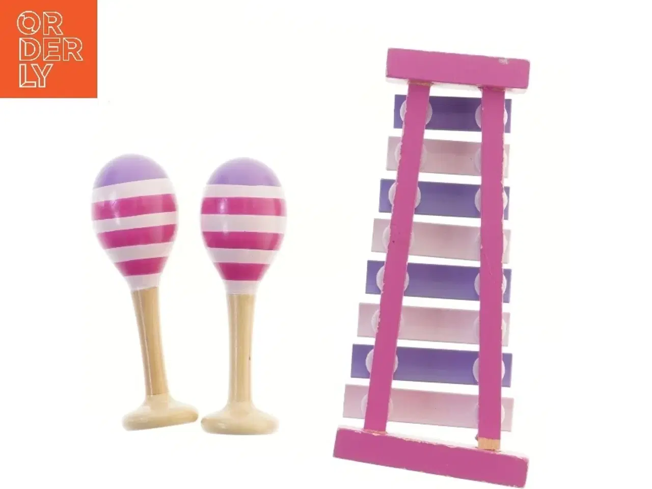 Billede 2 - Børneinstrumenter sæt med xylofon og maracas (str. 24x11 & 16 cm)