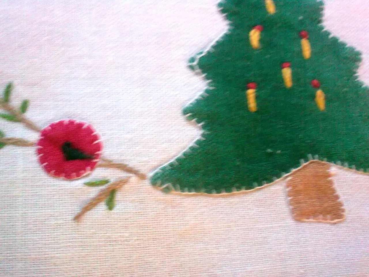 Billede 6 - Husflid patchwork julet dug løber og dækserviet