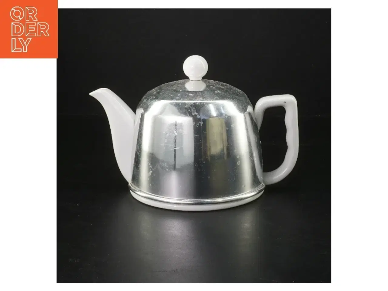 Billede 1 - Tekande med metalskinnende låg (str. Ø 14 cm)