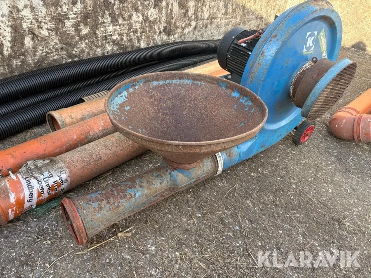 Billede 11 - Kornlufter Kongskilde - inklusiv diverse rør