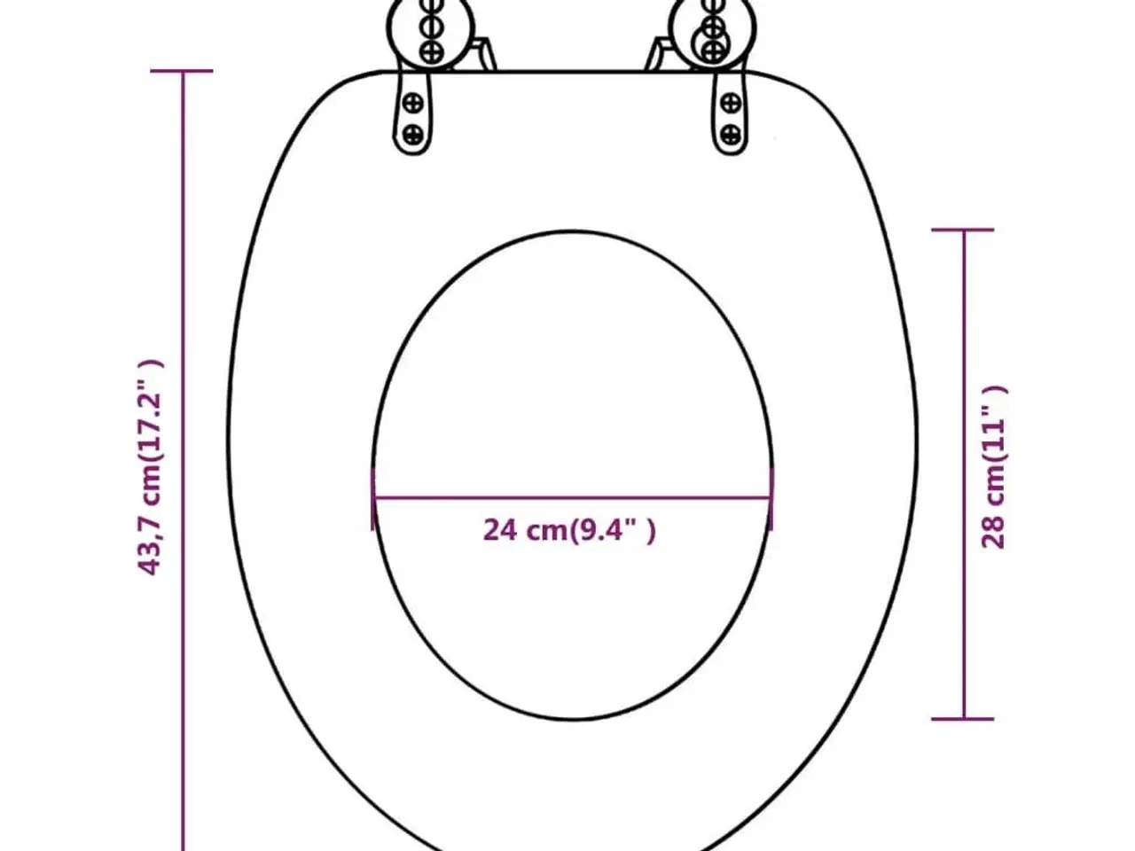 Billede 9 - Toiletbræt med MDF Låg Gammelt Træ Design