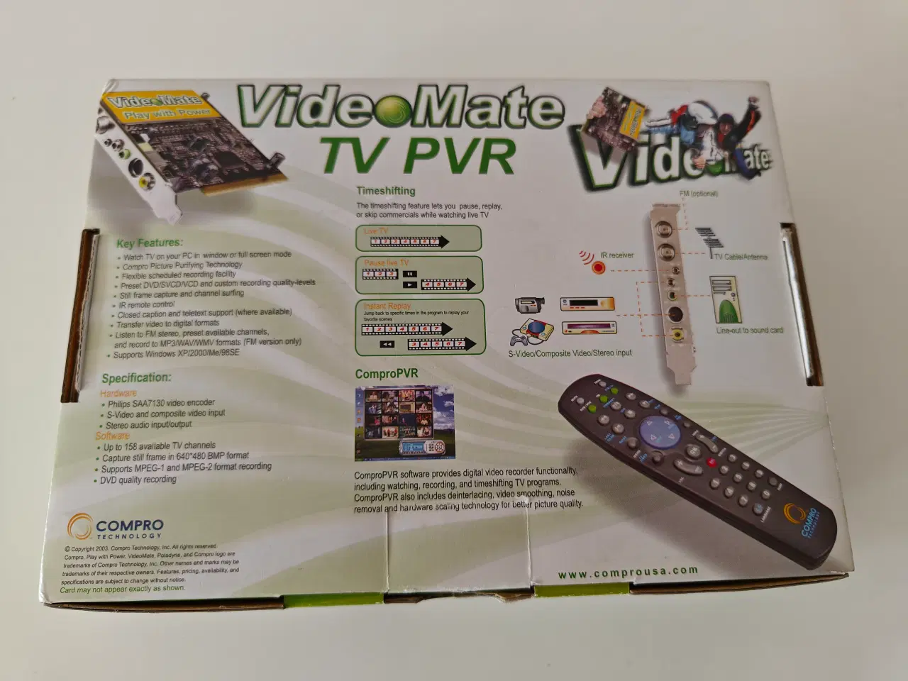 Billede 3 - TV Tuner, Compro VideoMate TV PVR