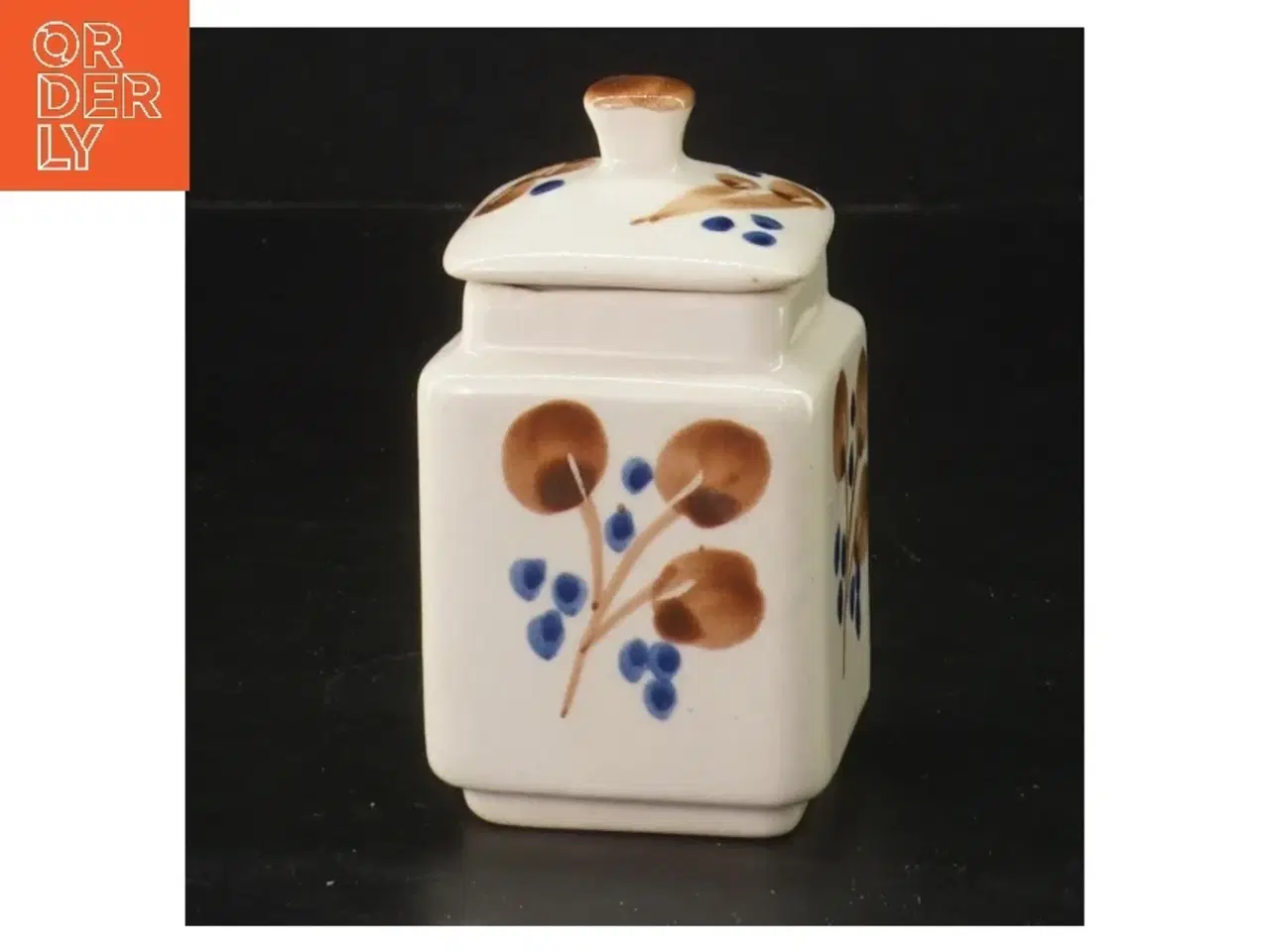 Billede 1 - Keramikkrukke med låg (str. 10 cm)