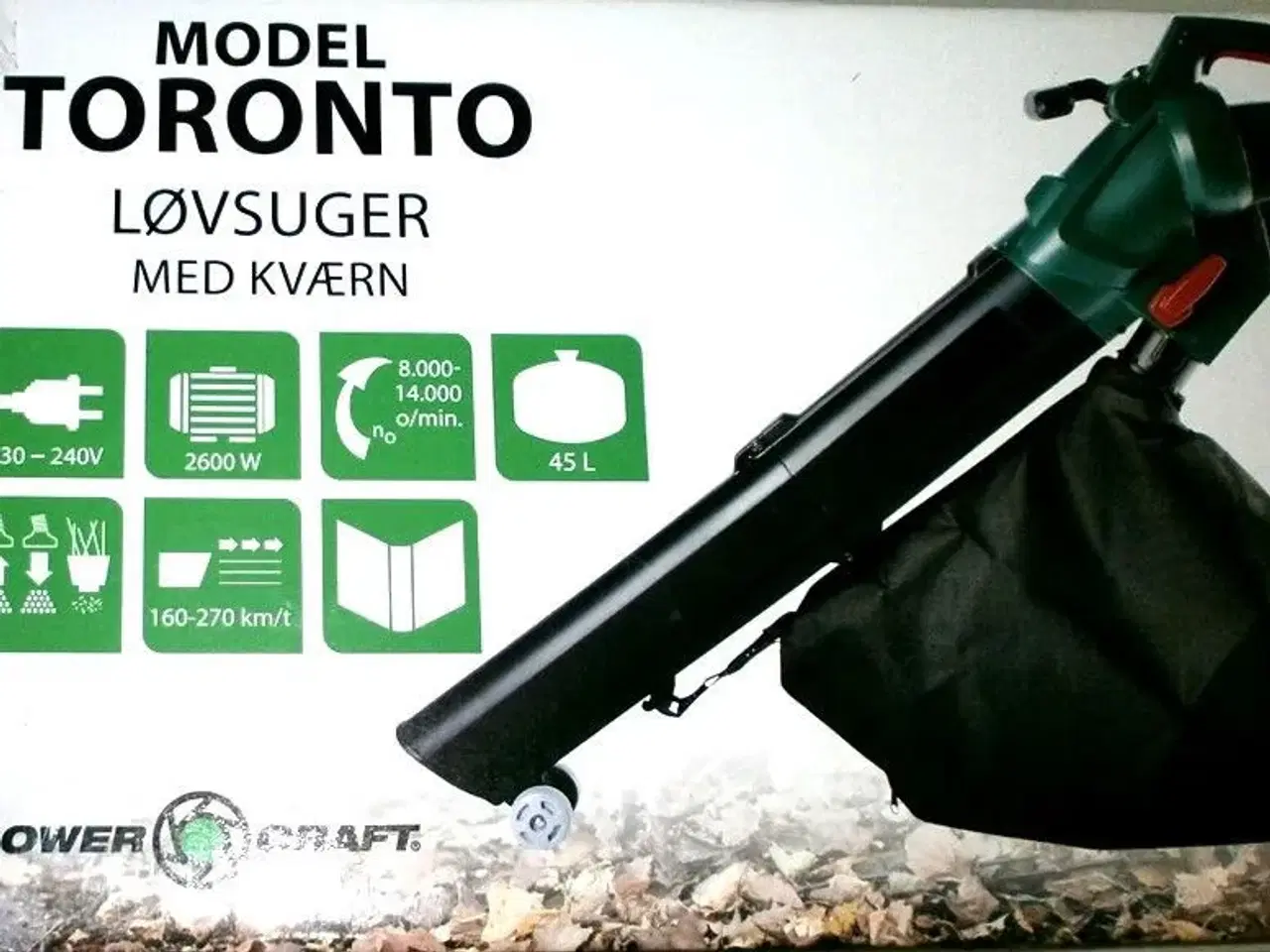 Billede 1 - NY Toronto 2600W løvsuger, blæser med kværn
