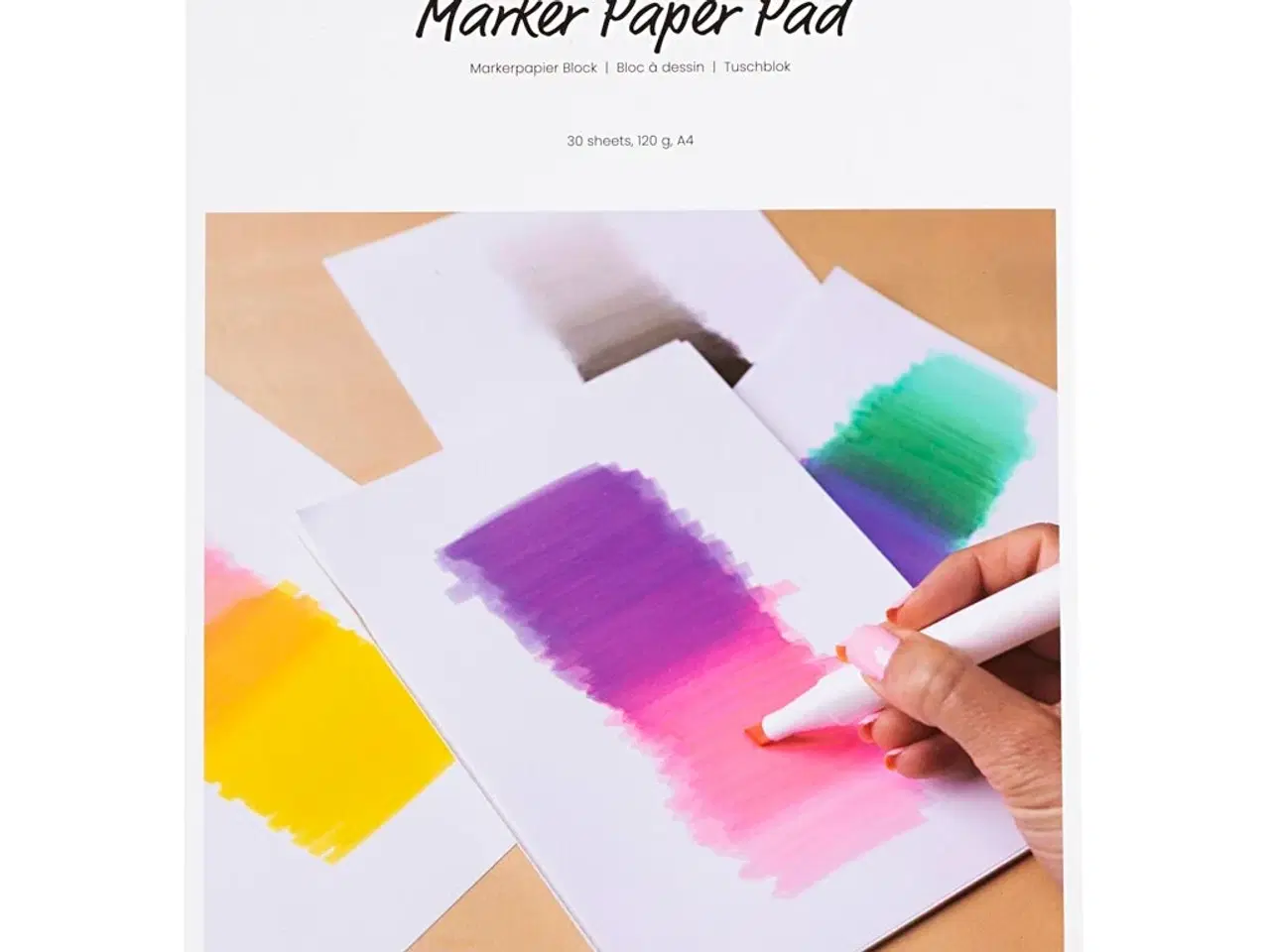 Billede 1 - Tuschblok, A4, ark 210x297 mm, 120 g, hvid, 30 ark/ 1 pk.