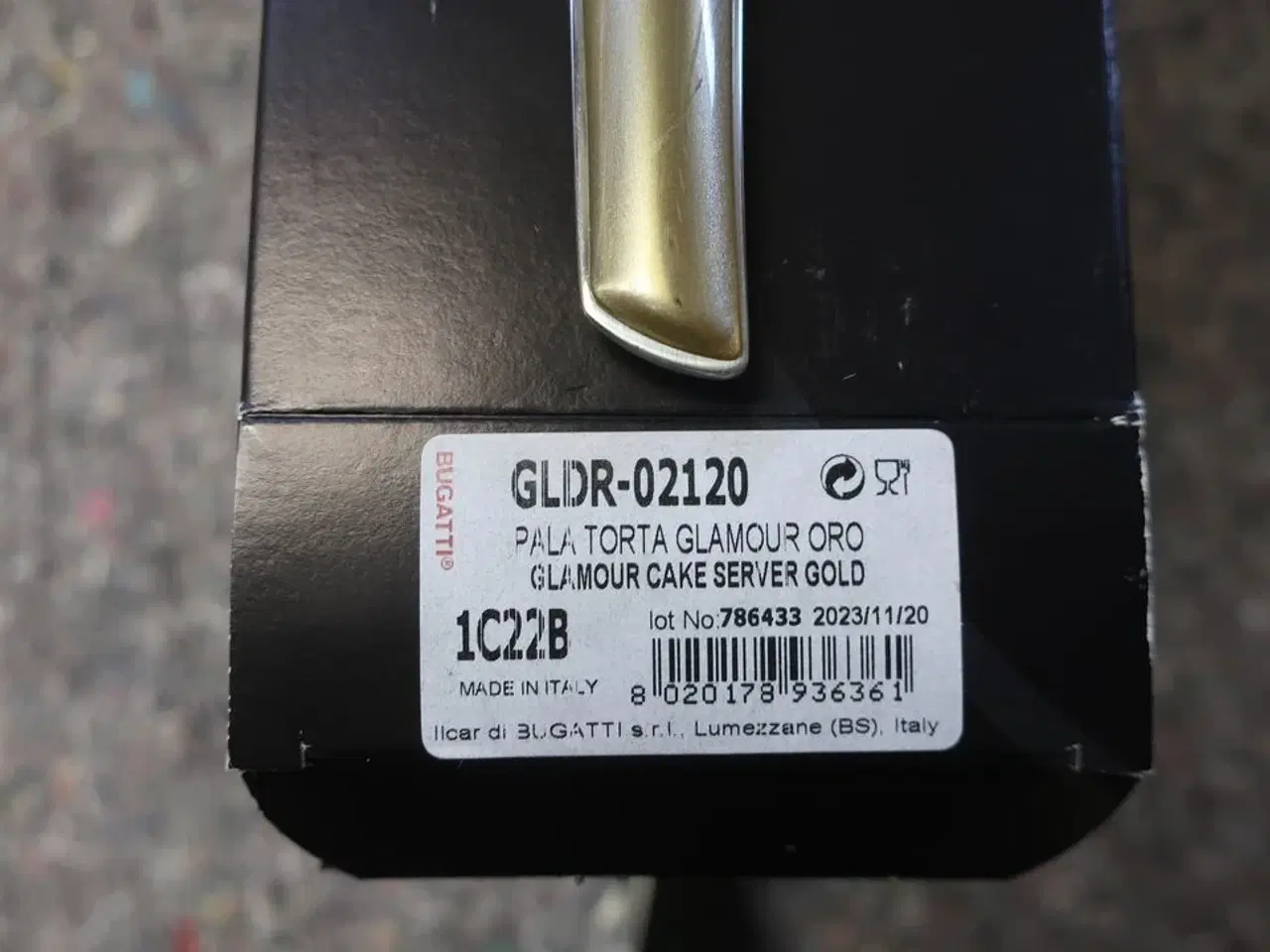 Billede 2 - 9 stk. bestik BUGATTI GLAMOUR PALA TORTA ORO GOLD