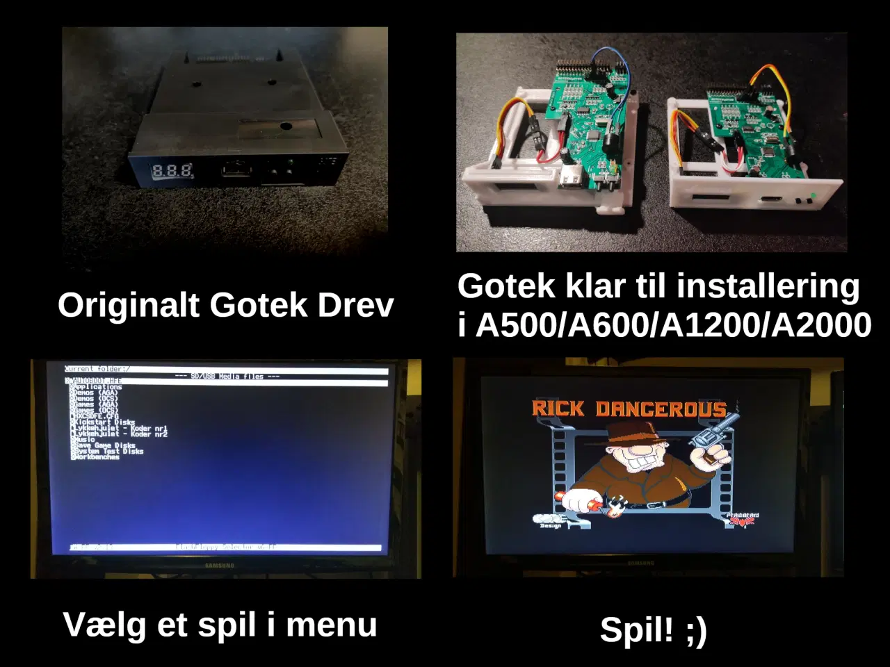 Billede 1 - Gotek drev med FlashFloppy til Amiga m.fl.