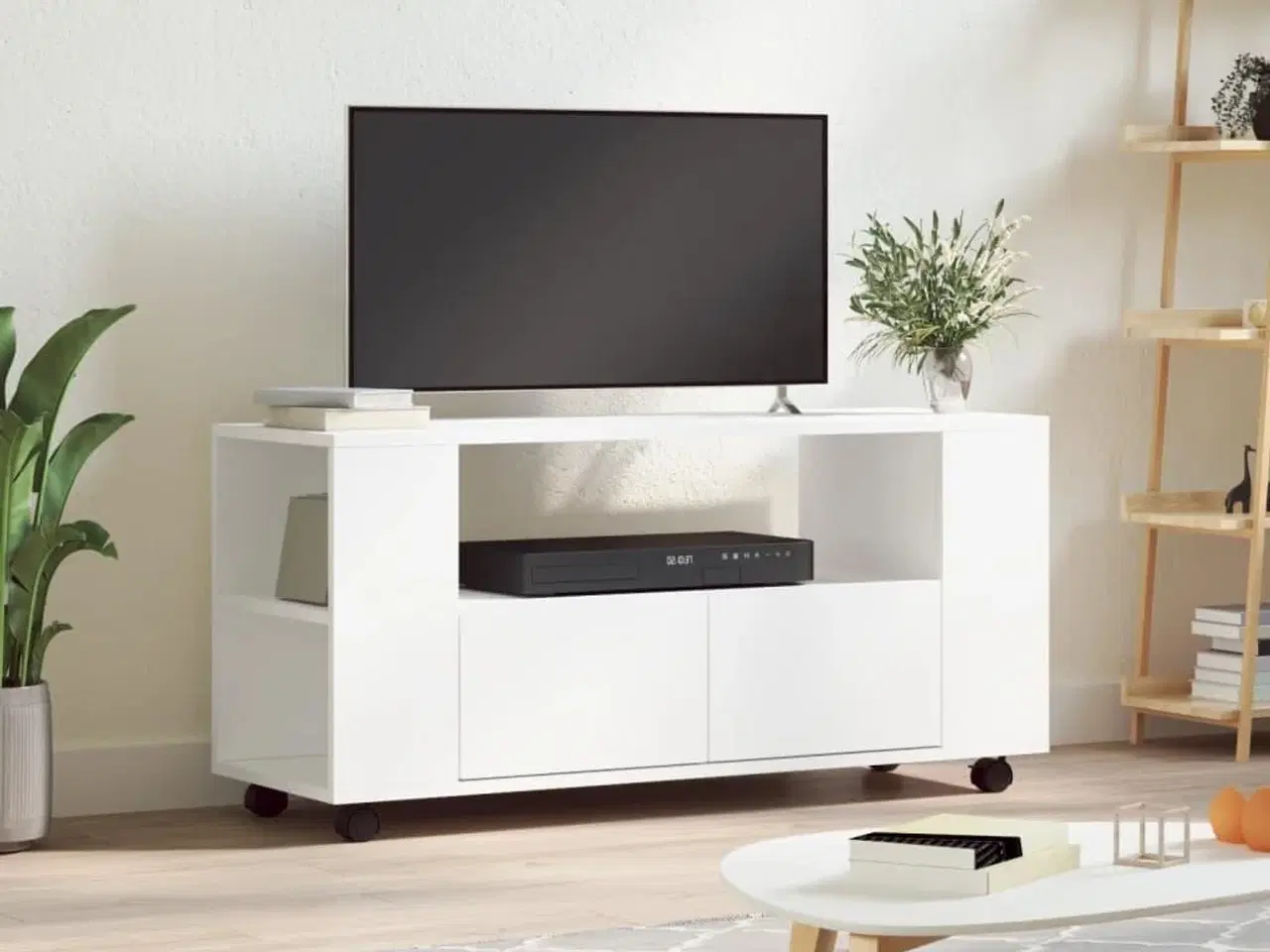 Billede 1 - Tv-bord 102x34,5x43 cm konstrueret træ hvid