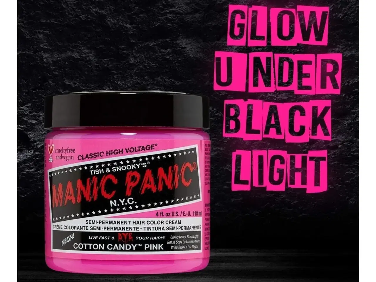 Billede 2 - Permanent Farve Classic Manic Panic ‎HCR 11004 Cotton Candy Pink (118 ml)