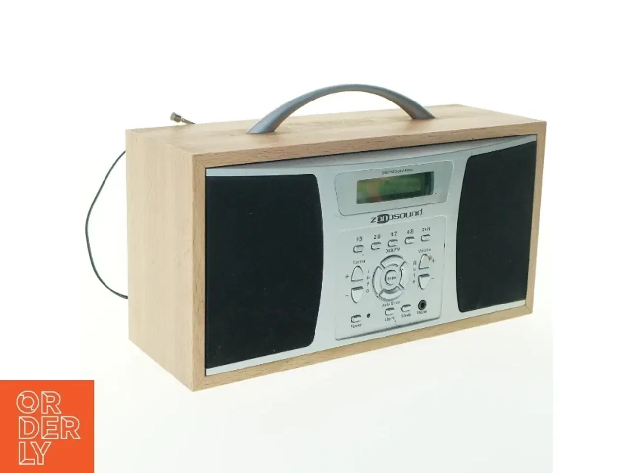 Billede 1 - Digital radio med trækabinet fra Zonosound (str. 29x11x15 cm)