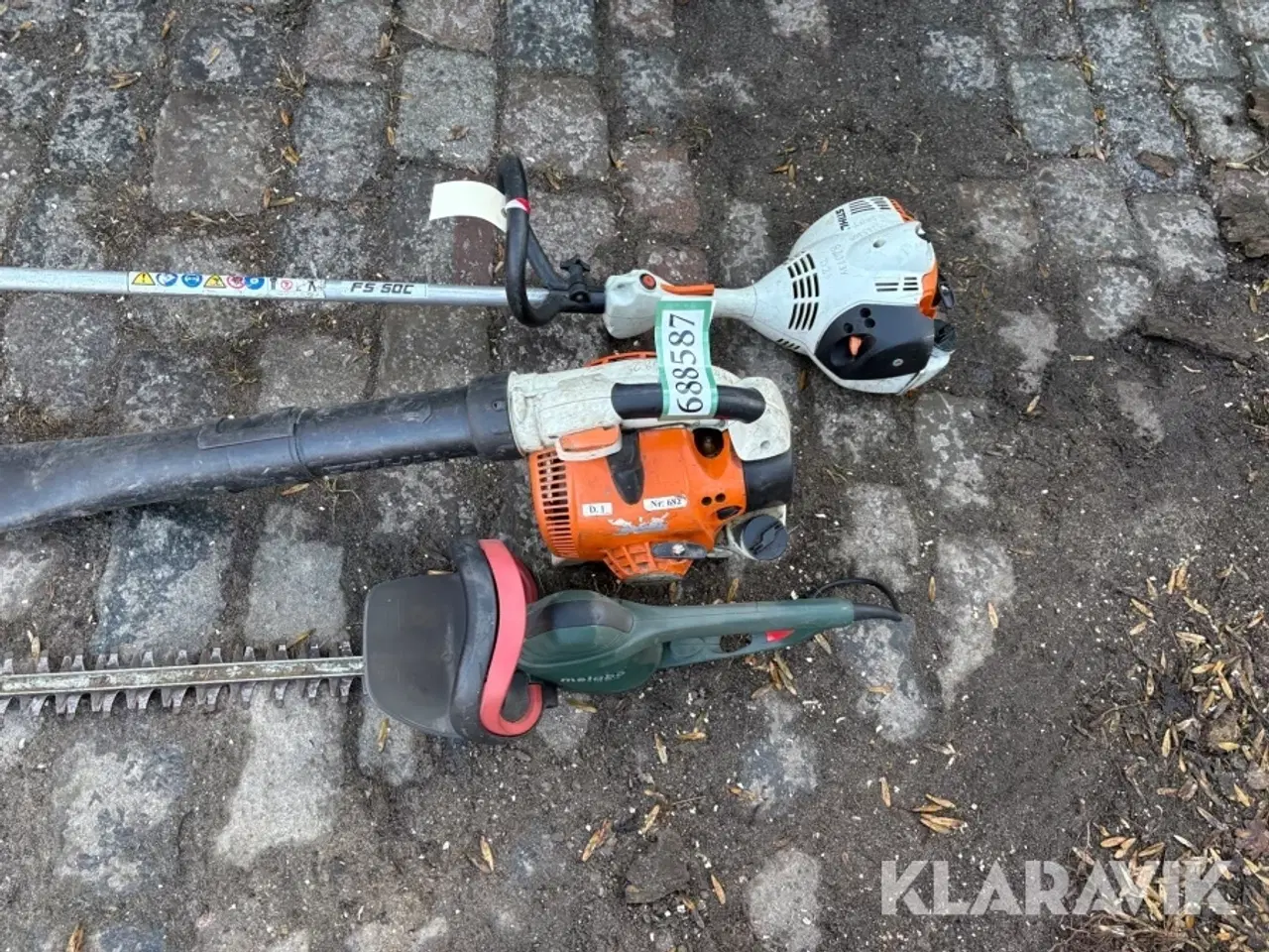 Billede 3 - Løvblæser, hækkeklipper og græstrimmer STIHL,metabo
