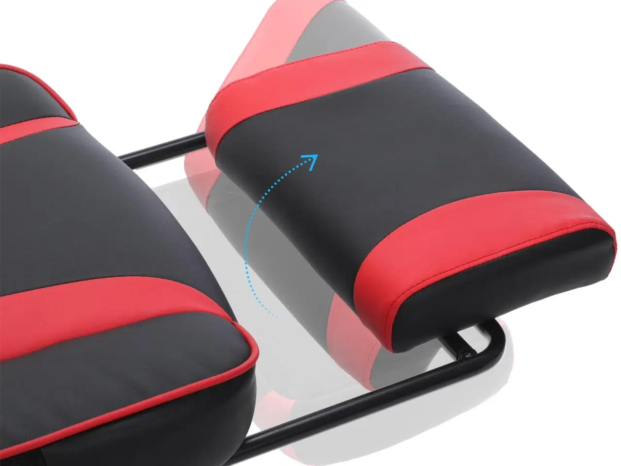 Billede 4 - Gaming stol SONGMICS – racer kontorstol med fodstøtte, ergonomisk, vippefunktion, hoved- og lændestøtte, 150 kg, sort/rød