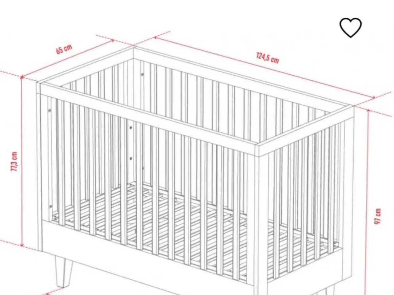 Billede 5 - Tremmeseng med tilbehør