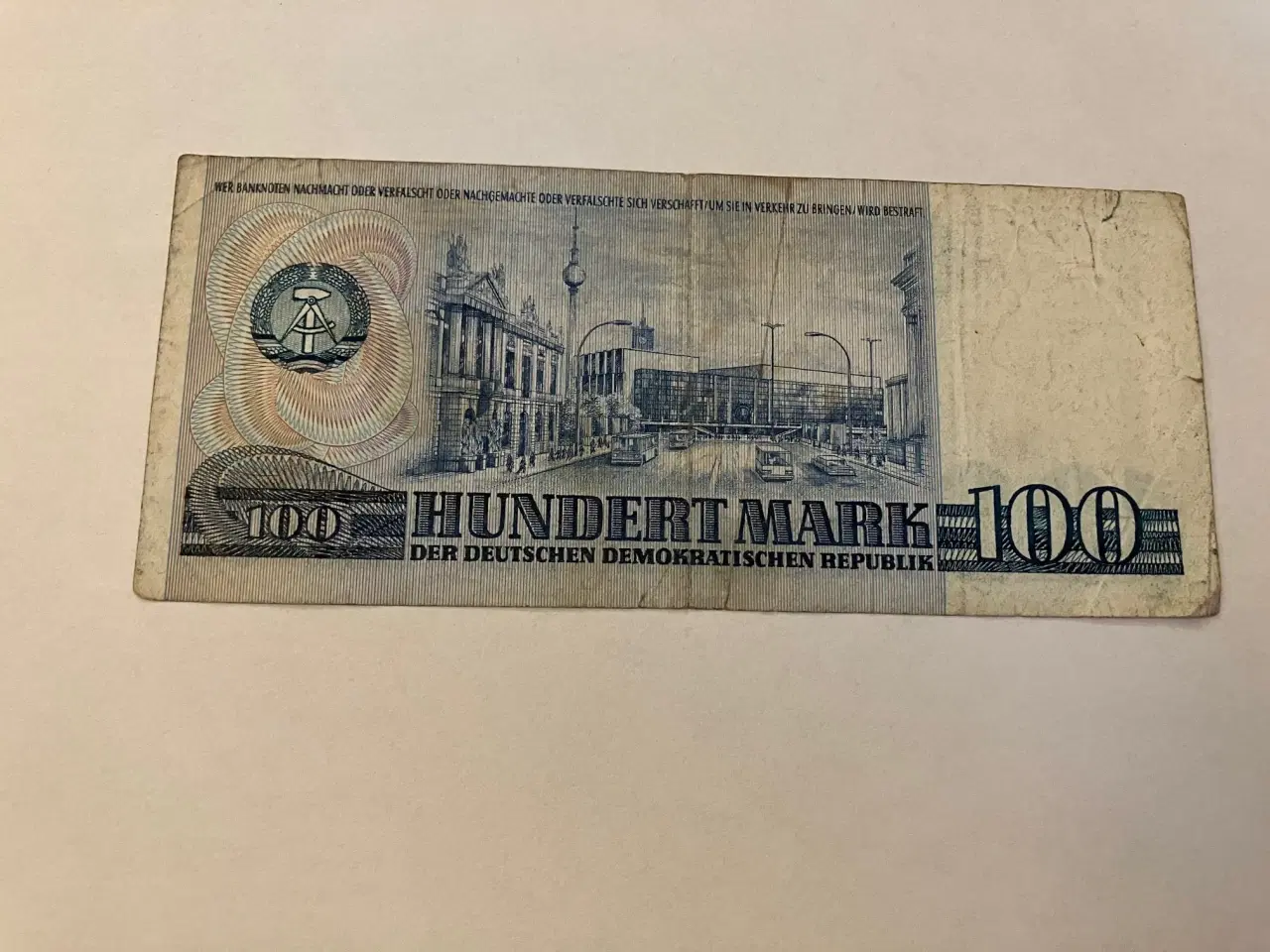 Billede 2 - 100 Mark DDR Germany 1975 - Slidt