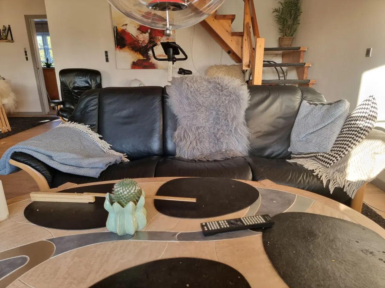 Billede 10 - Stressless lædersofa med vippefunktion