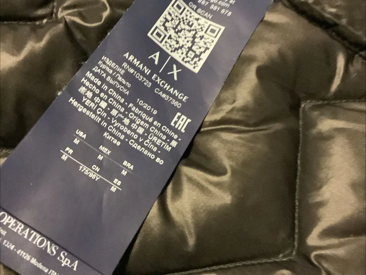 Billede 1 - Armani Exchange dunjakke, sort