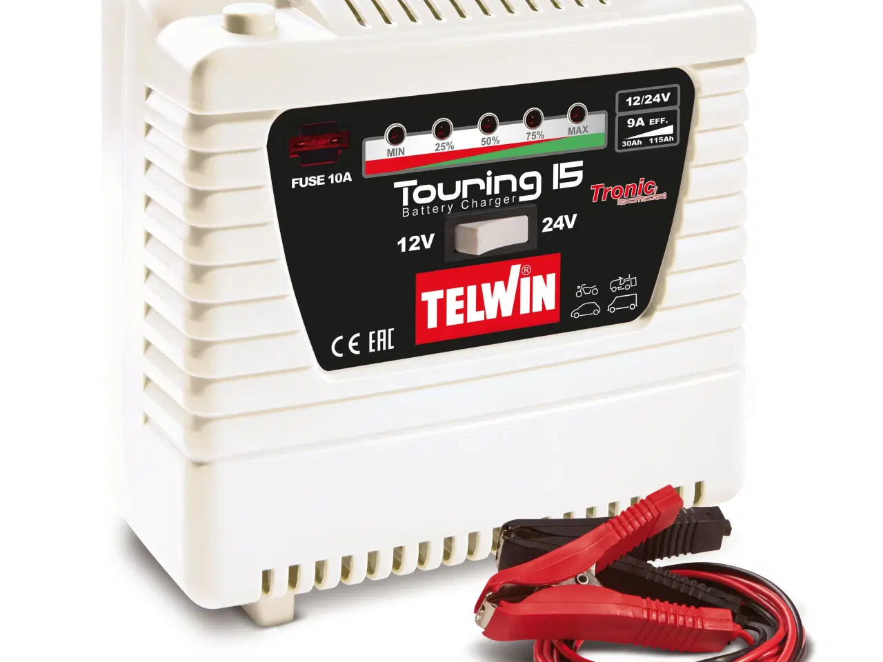Billede 1 - TELWIN TOURING 15 batterilader 12/24 V