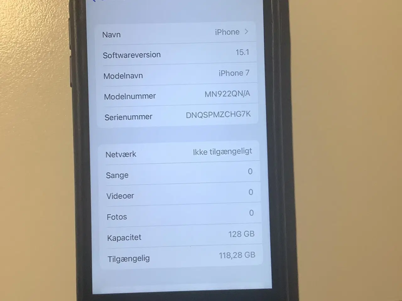 Billede 5 - iPhone 7 – 128 GB – Sort – 86% batteri – God stand