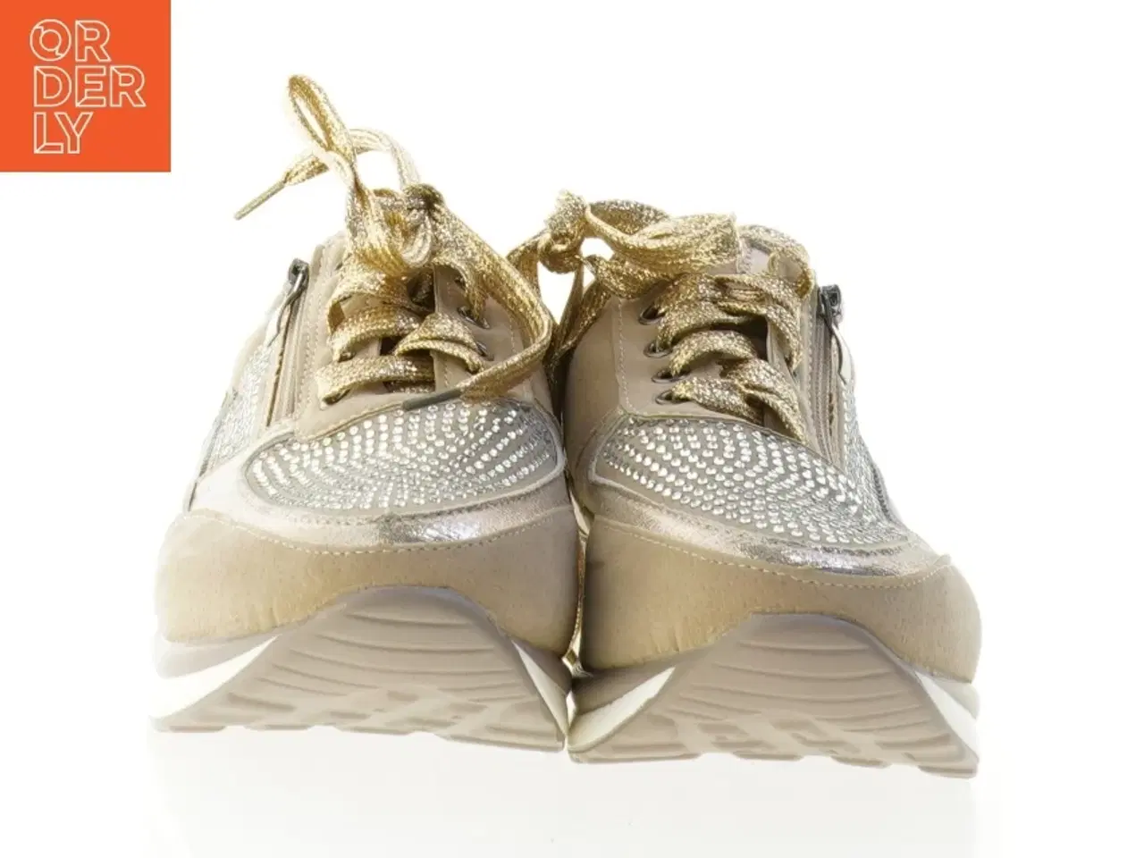 Billede 3 - Gyldne sneakers med glitter (str. 38)