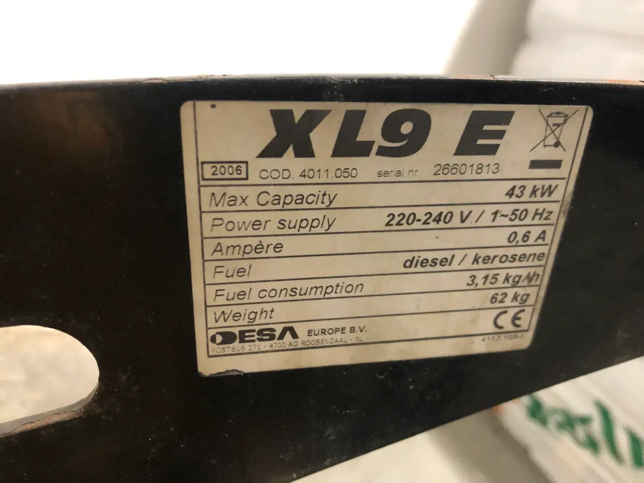 Billede 2 - Sol-diesel Varmekanon 43kw