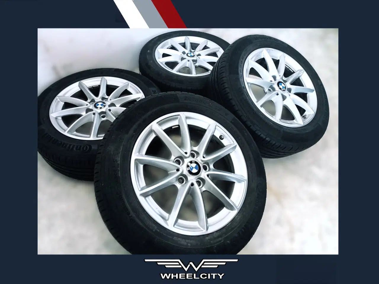 Billede 1 - 5x112 16" ET52 nav 66,6ø BMW sommersæt inkl.TPMS