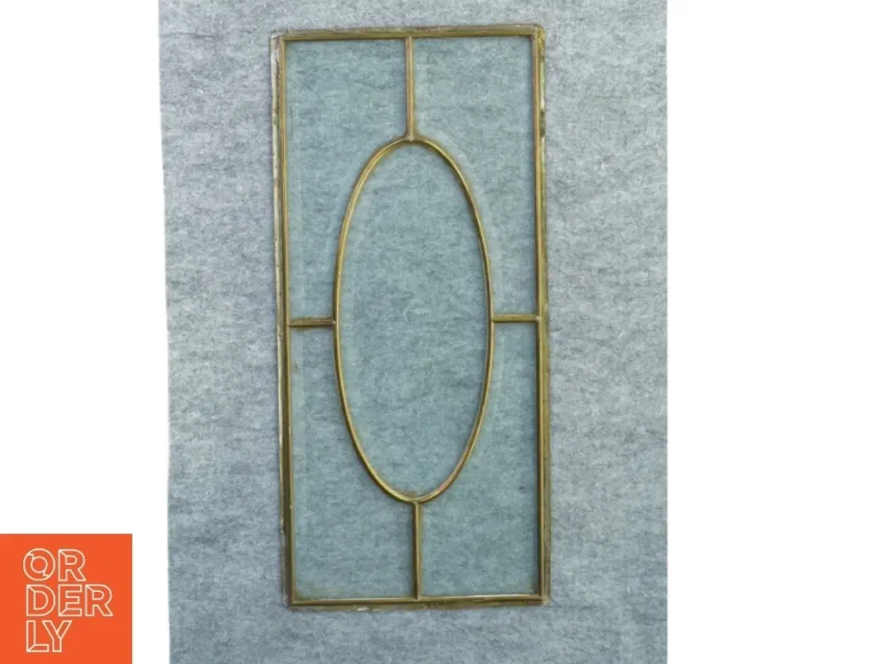 Billede 1 - Facetslebet glas vindue, fin til borddekoration (str. 47 x 21)