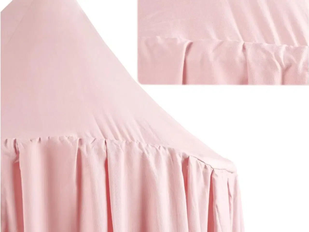 Billede 5 - Hængende sengehimmel/tipi-baldakin – lyserød, Ø 70 cm, længde 290 cm