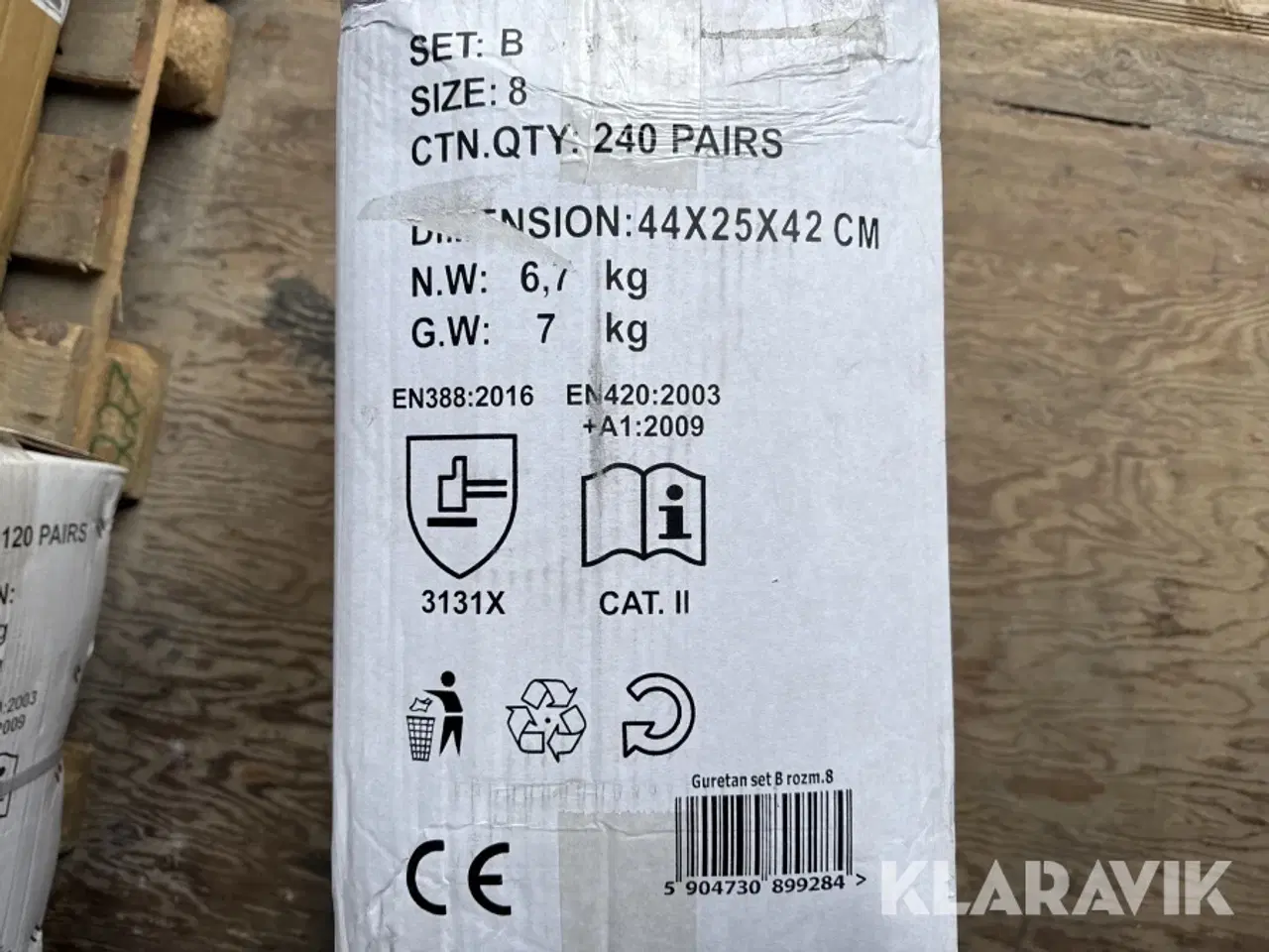 Billede 3 - Arbejdshandsker sort 1 kasse 240 par