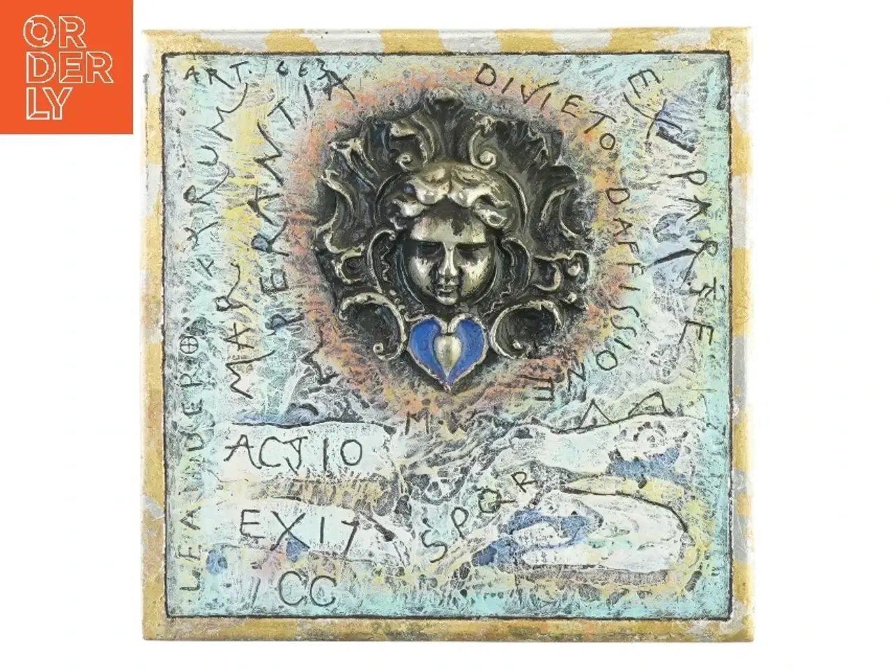 Billede 1 - Dekorativ æske med kunstnerisk relief fra Rikki Tikki (str. 22,5x6 cm)