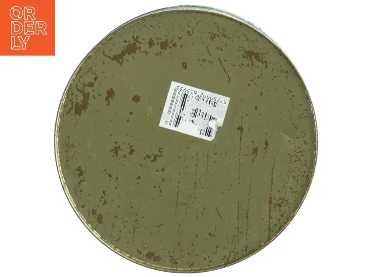 Billede 2 - Antikke legetøjsmotiver Dekoreret metal dåse med låg (str. Ø 17 cm)