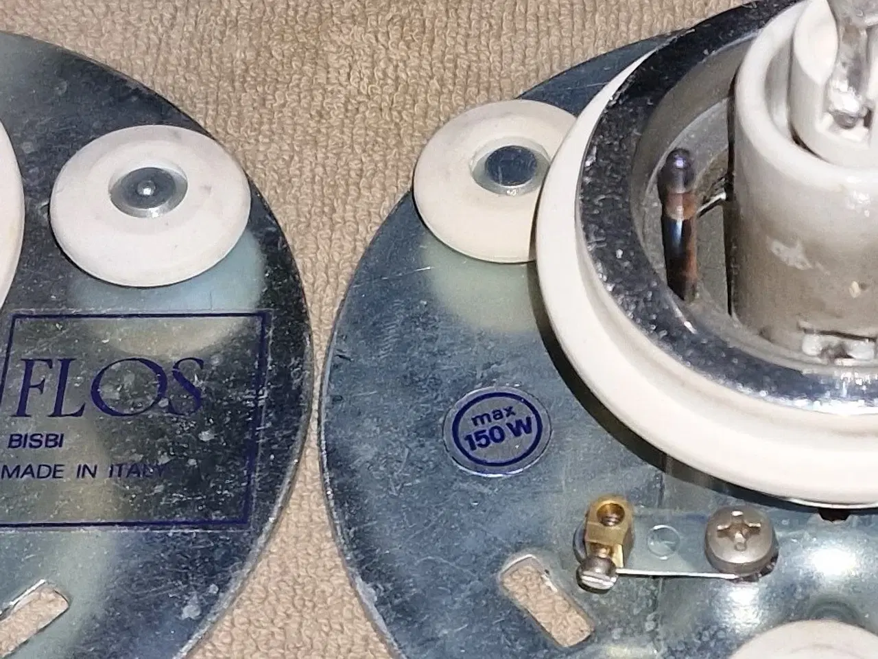 Billede 9 - 4 stk Unikke vintage 'Bisbi' væglamper.