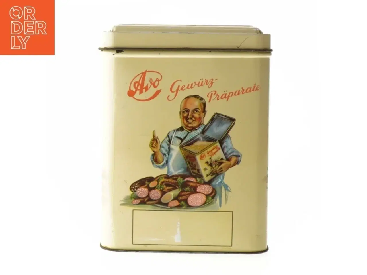 Billede 1 - Retro dåse af metal fra AVO (str. 17x13x13 cm)