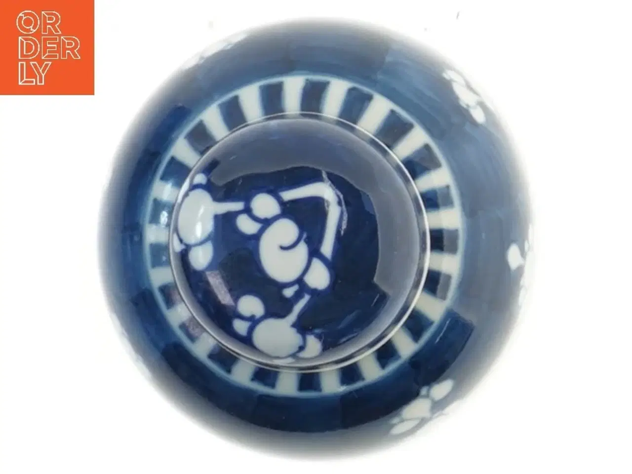 Billede 2 - Gammel ingefærkrukke i porcelæn med låg (højde 11,5 cm)