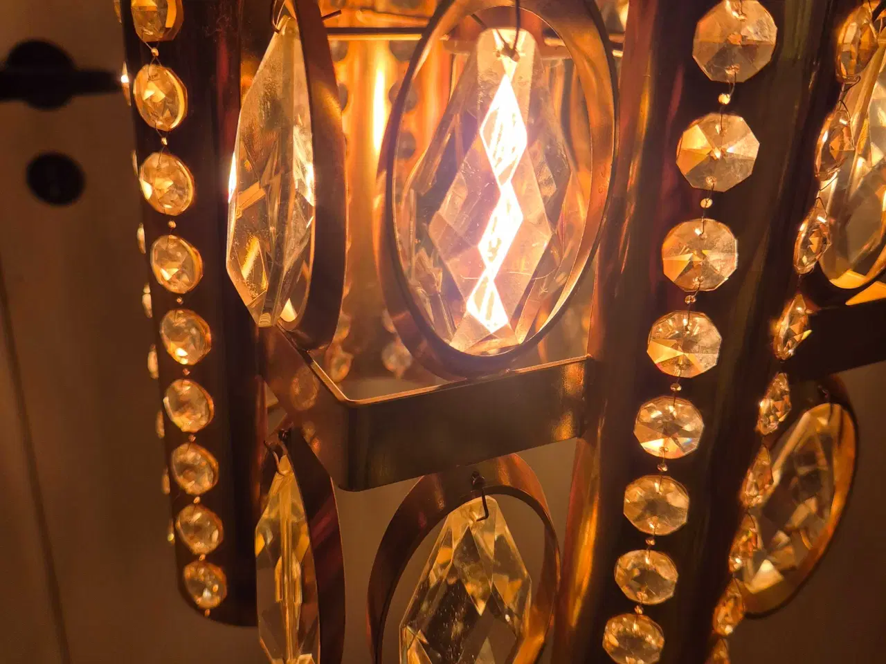 Billede 13 - Fin retropendel med prismer i klart glas