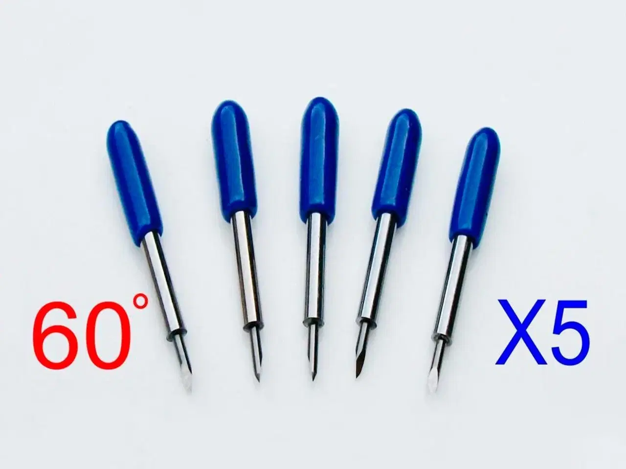 Billede 1 - 5 stk. knivpakke, Roland - Redsail Sandblæsnings plotter knive 60º, offset 0.75mm [ZEC-U3050 & NRSA6075B]