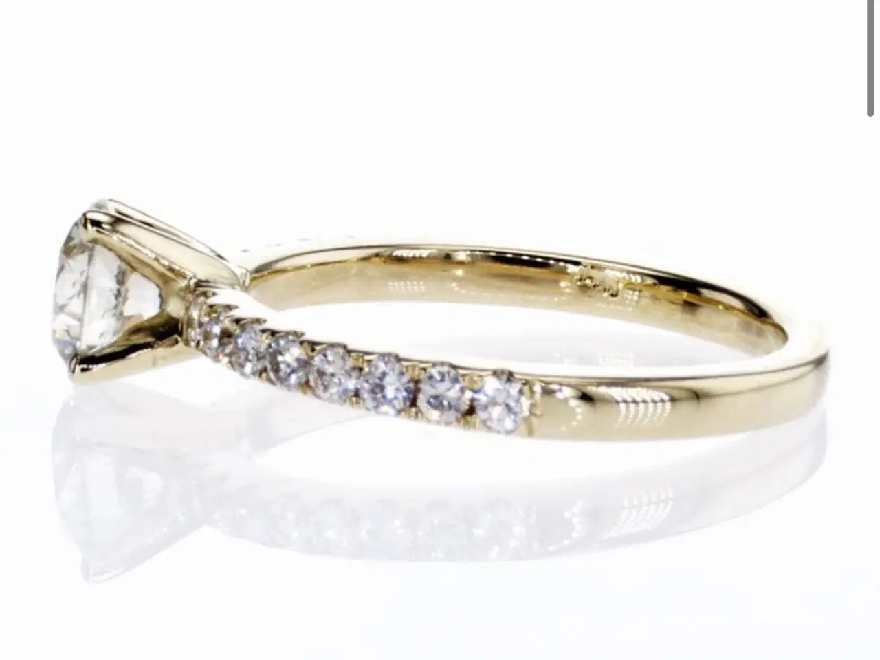Billede 3 - Naturlig Diamantring 1.39