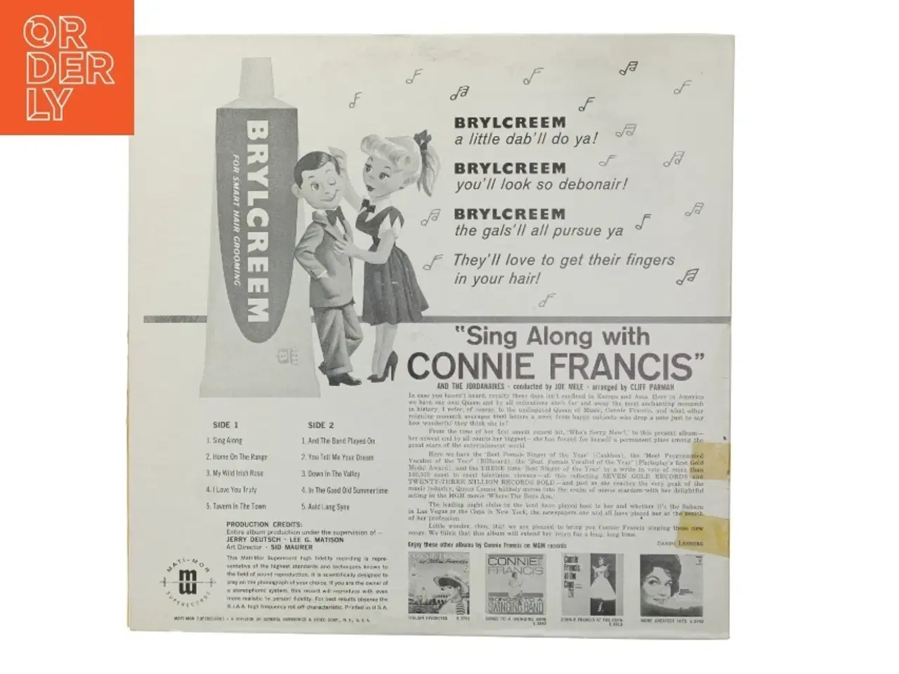 Billede 2 - Vinylplade: Sing Along with Connie Francis
