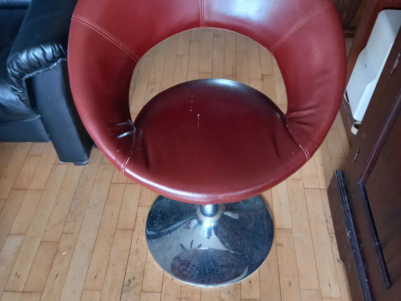 Billede 1 - 2 stk dreje stole i læder