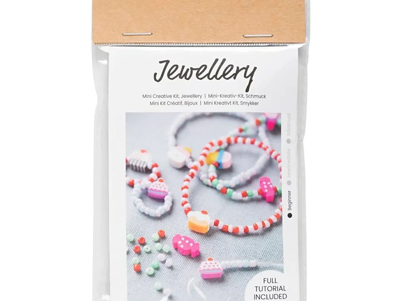 Billede 1 - Mini DIY Kit Smykker, Elastikarmbånd og ring, 1 pk.